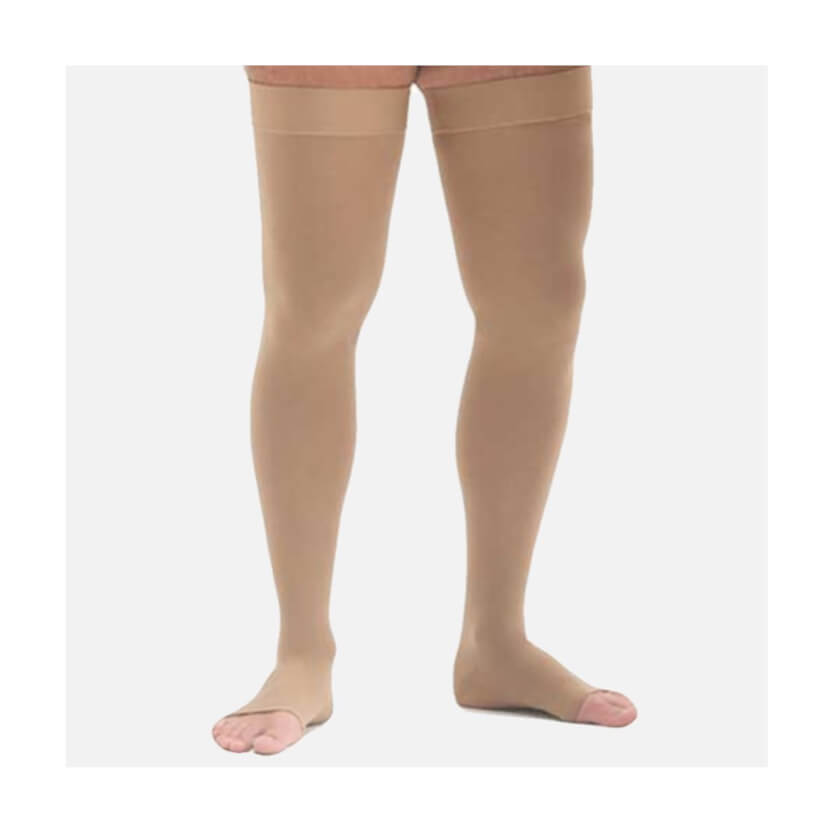 Medi Mediven Sheer & Soft Open Toe Thigh-High W/ Silicone Top Band