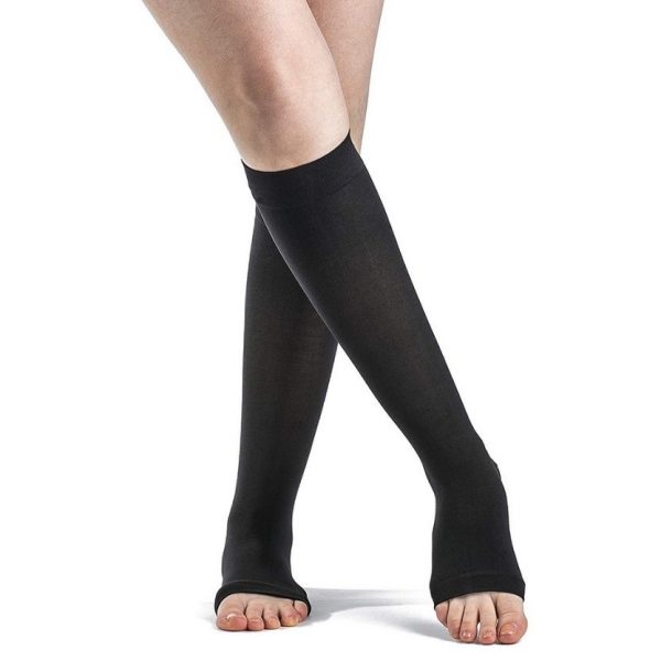 Sigvaris Womens Calf Compression Socks Open Toe