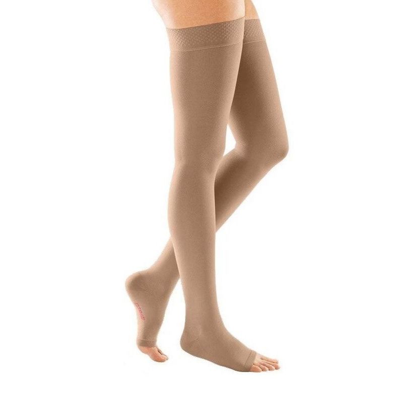 Medi Mediven Forte Open Toe Thigh-High W/ Silicone Top Band