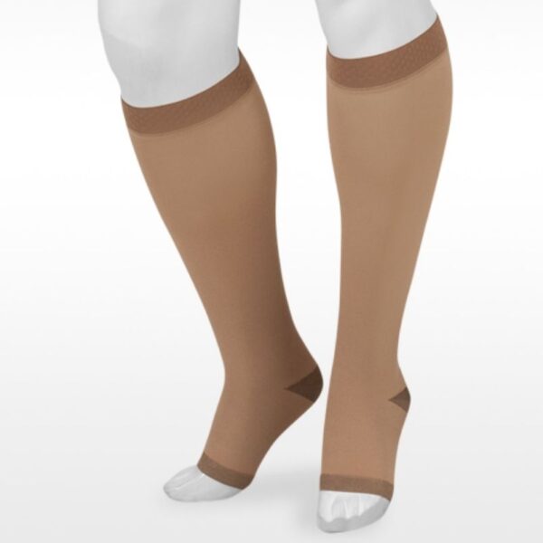 juzo silver soft knee highs open toe
