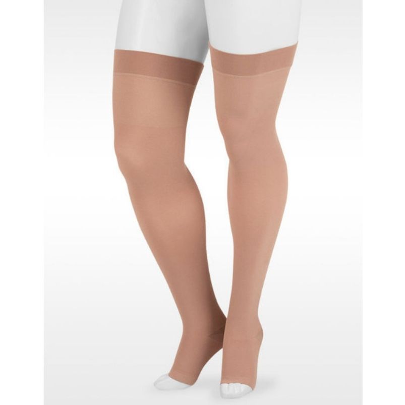 Juzo Dynamic Max Thigh Highs With Silicone Border Open Toe