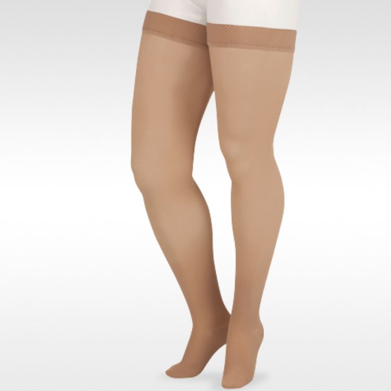 Juzo Soft Thigh Highs With Silicone Border Closed Toe