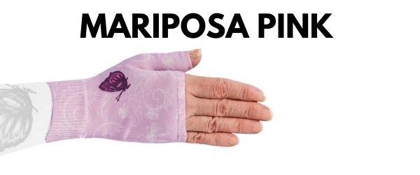 Mariposa Pink Lymphedema Gloves