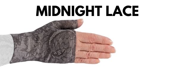 Midnight Lace Lymphedema Gloves