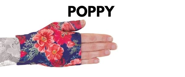 Poppy lymphedema gloves