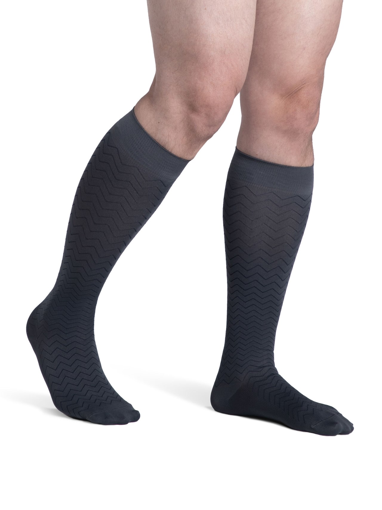 Sigvaris Mens Microfiber Patterns Knee High Compression Stockings