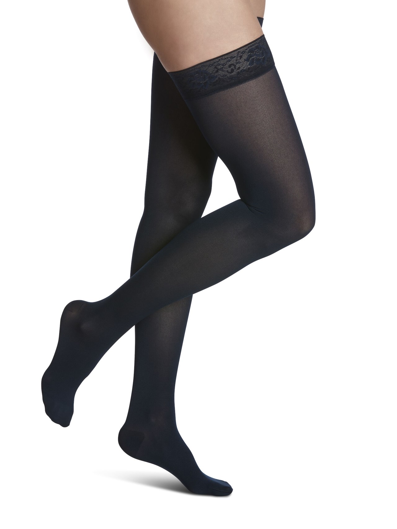 Sigvaris Womens Soft Opaque Thigh-High Compression Stockings