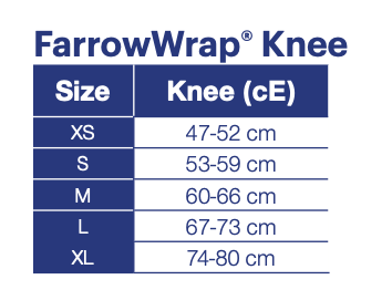 Knee Wrap Sizing Chart
