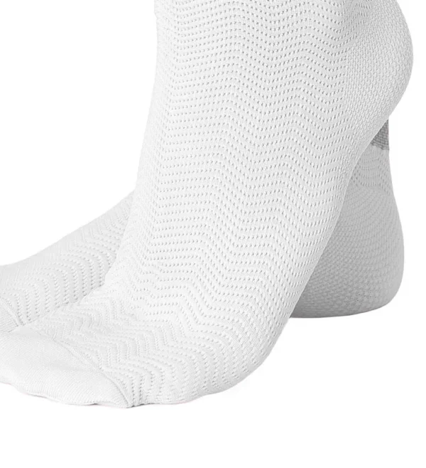 white compression socks by solidea